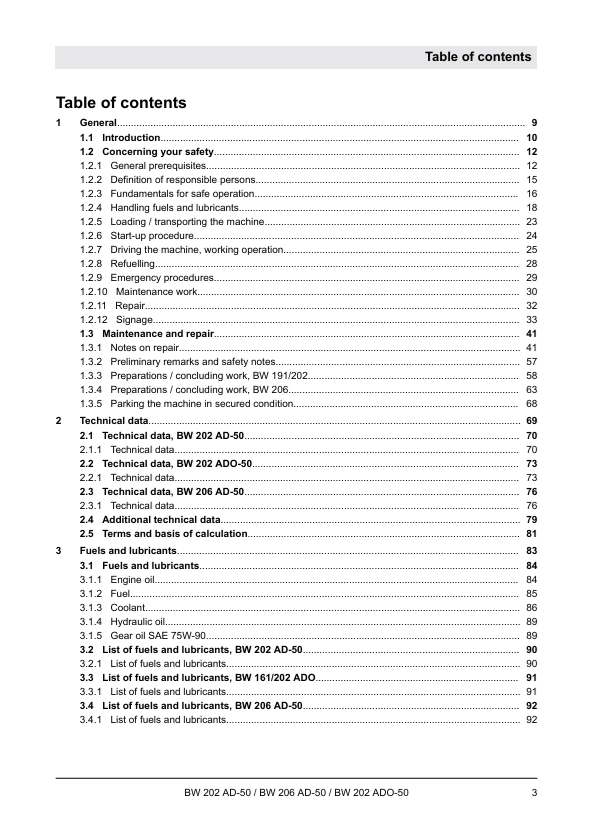 BOMAG BW 202 ADO-50 Service Manual 00892592EN 2018 PDF