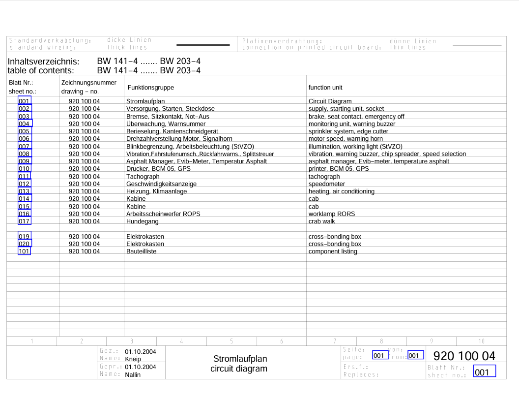 BOMAG BW 203 AD-4 AM 092010004 ELECTRIC CIRCUIT DIAGRAM MANUAL PDF