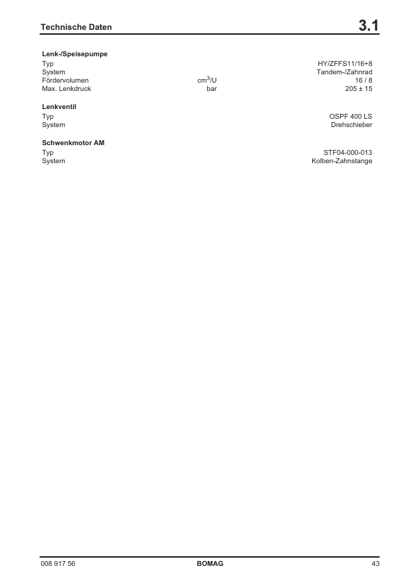 BOMAG BW 203 AD-4 AM Maintenance & Service Manual 00891756