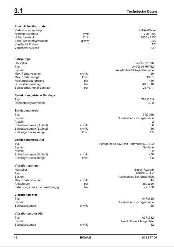 BOMAG BW 203 AD-4 AM Roller Repair Manual 05.2011 PDF