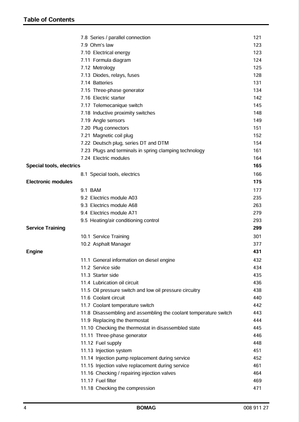 BOMAG BW 203 AD-4 AM Vibratory Roller Repair Manual 2008 PDF