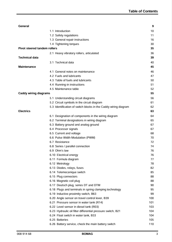 BOMAG BW 203 AD-4 Service Manual EN 02.2012 00891468 PDF