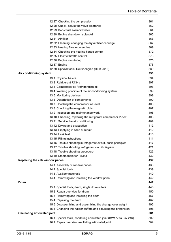 BOMAG BW 211 D-40/PD-40 Service Manual 00891163 