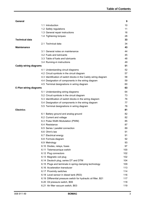BOMAG BW 211 D-4 & PD-4 Repair Service Manual PDF