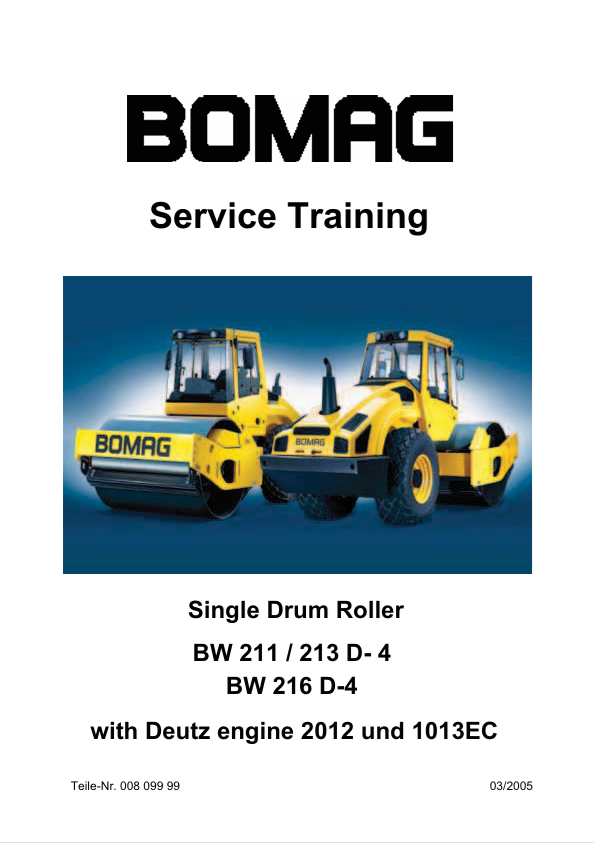 BOMAG BW 211 D-4 Service Training Manual PDF