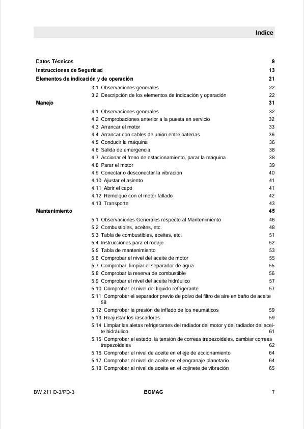 BOMAG BW 211 PD-3 Repair & Maintenance Manual 00813923 ES