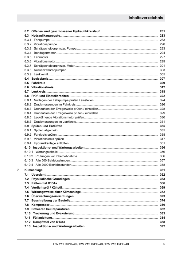 BOMAG BW 212 D-40 PD-40 Training & Service Manual 00840191DE PDF