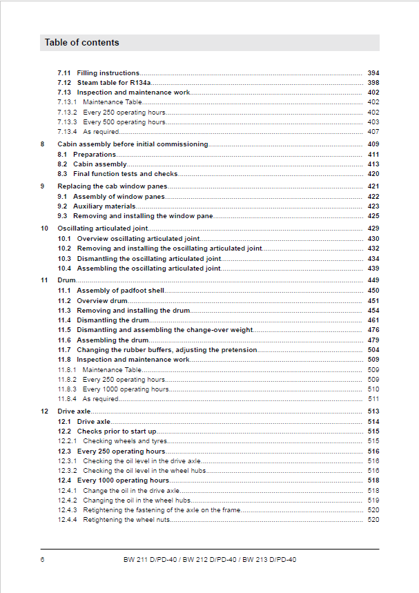 BOMAG BW 213 D-40_PD-40 Service Manual (Model 00840190EN)