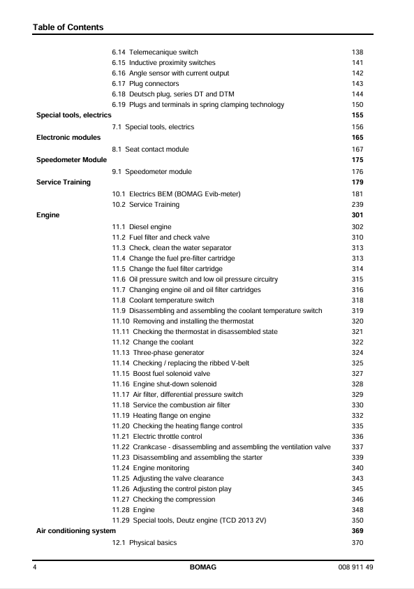 BOMAG BW 213 D-4 PD-4 Service Manual 00891149 03-2007 PDF