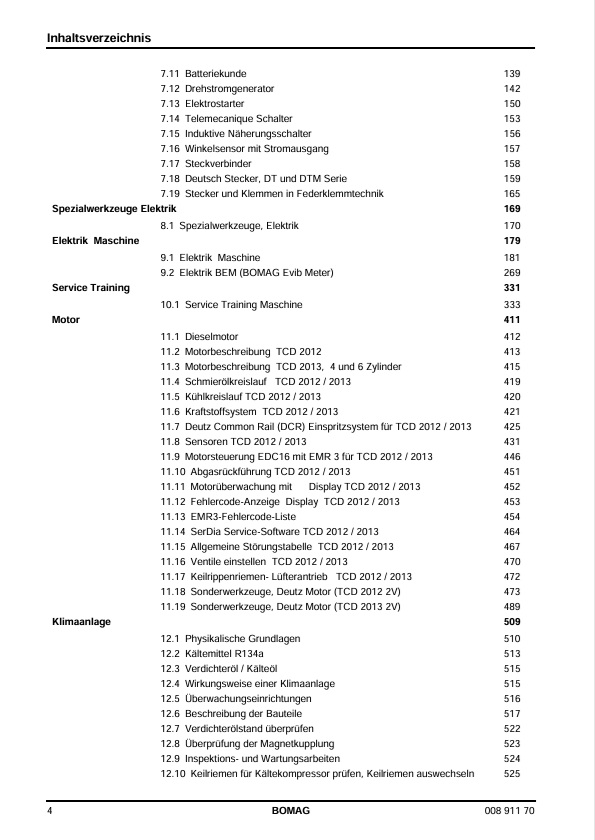 BOMAG BW 213 DH-4 PDH-4 Walzenzug Service Manual PDF