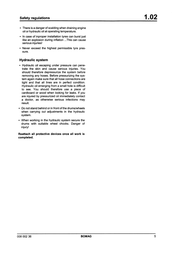 BOMAG BW 214 DH-3 Roller Repair & Maintenance Instructions