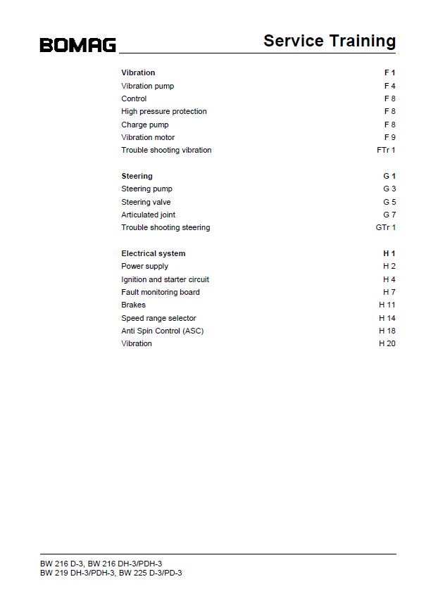 BOMAG BW 216 D-3 00809829 Service and Maintenance Guide