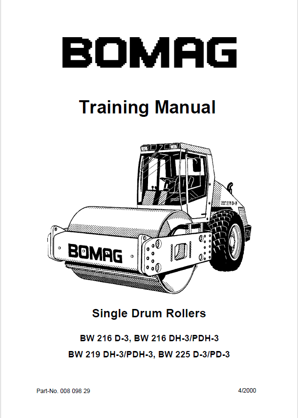 BOMAG BW 216 D-3 Service Training Manual (00809829 PDF)