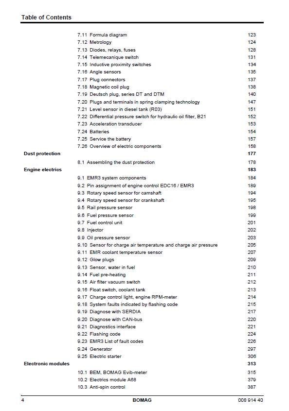 BOMAG BW 216 PDHC-4 Maintenance & Service Manual 00891440