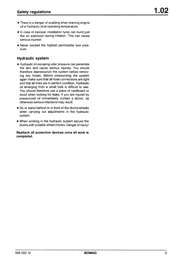 BOMAG BW 217 PD-2 Instruction Manual - Part 00819461