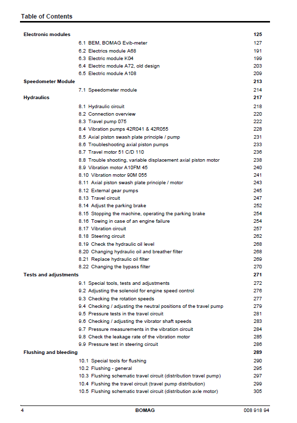 BOMAG BW 218 D-40 00891894 Repair and Maintenance Manual