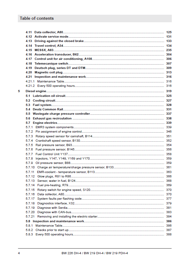 BOMAG BW 219 DH-4 Roller Repair & Maintenance Manual (00840178EN)