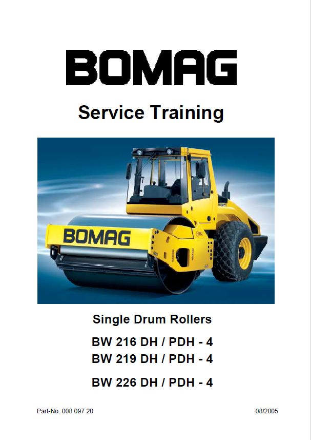 BOMAG BW 219 DH-4 Service Training Manual 00809720 08.2005 PDF
