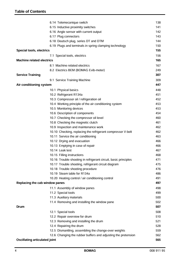 BOMAG BW 226 DH-4 2007 Service & Repair Manual 00891195