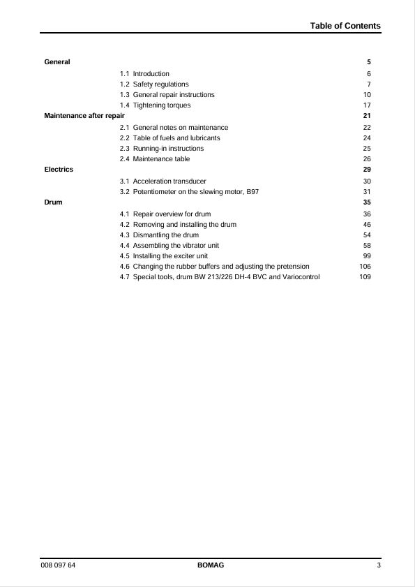 BOMAG BW 226 DH-4 BVC Drum Repair Manual 00809764 PDF
