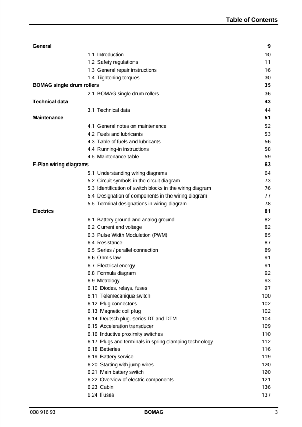 BOMAG BW 226 DH-4 Single Drum Roller Service Manual PDF