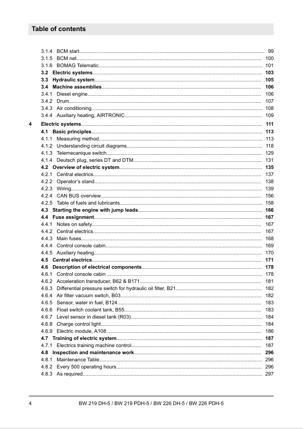 BOMAG BW 226 DH-5 Repair & Service Manual 05.2018 PDF