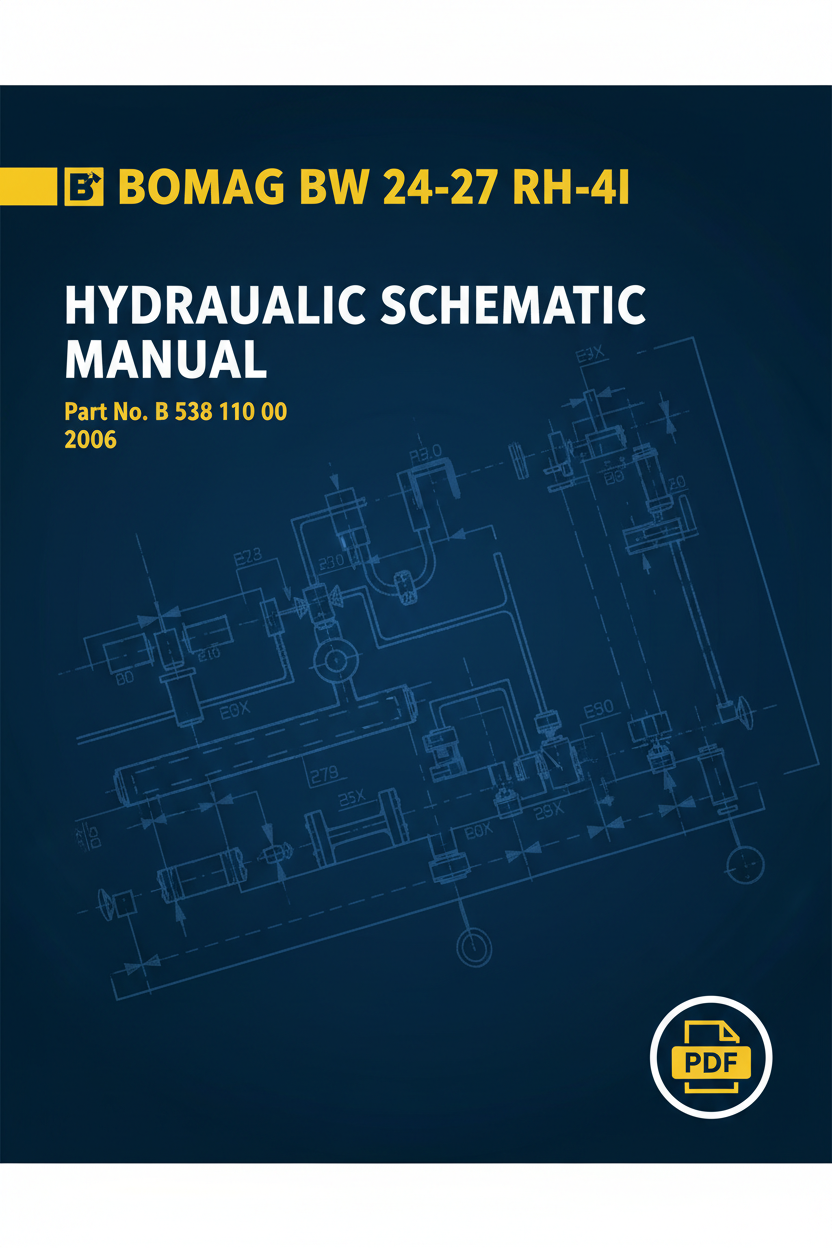 BOMAG BW 24-27 RH-4I B 538 110 00 HYDRAULIC SCHEMATIC MANUAL 2006 PDF