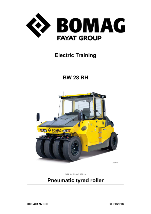 BOMAG BW 28 RH Pneumatic Tyred Roller Electric Training Manual 00840197EN PDF