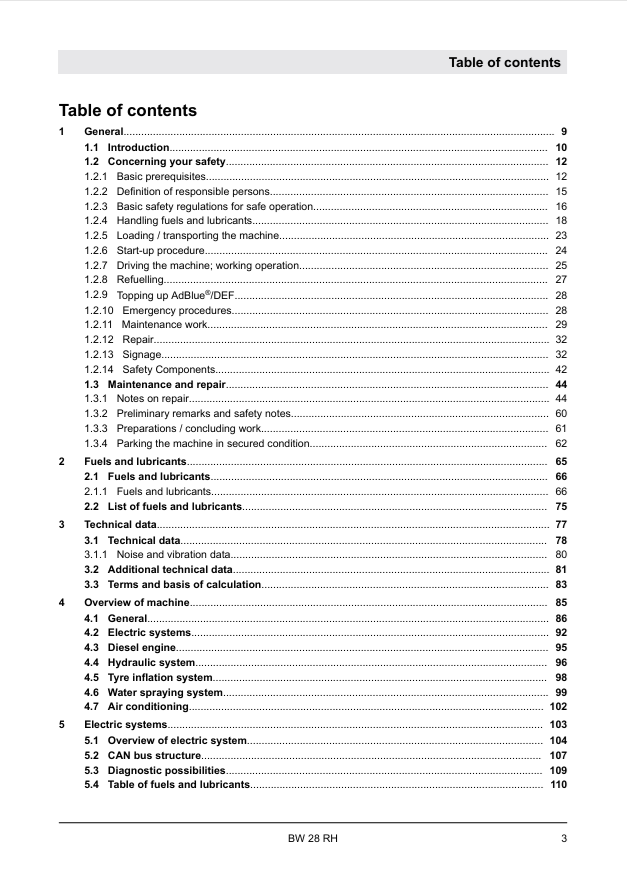 BOMAG BW 28 RH Service Manual 00840180EN PDF | Pneumatic Tyred Roller
