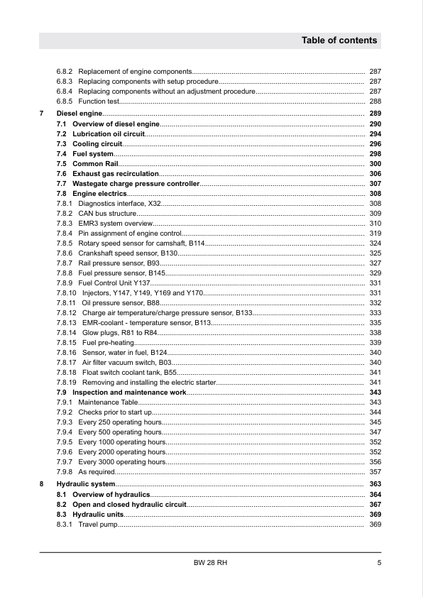 BOMAG BW 28 RH Tyred Roller Service & Maintenance Manual 00840182EN PDF