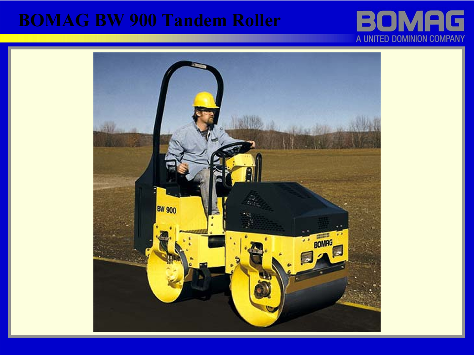 BOMAG BW 900 Tandem Roller Technical Manual PDF