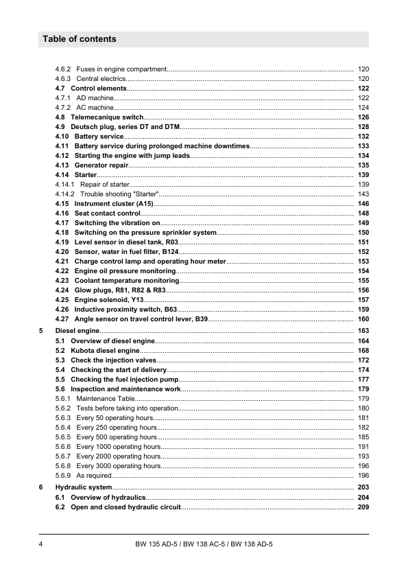 BOMAG Combination Roller BW 138 AC-5 Repair Manual PDF