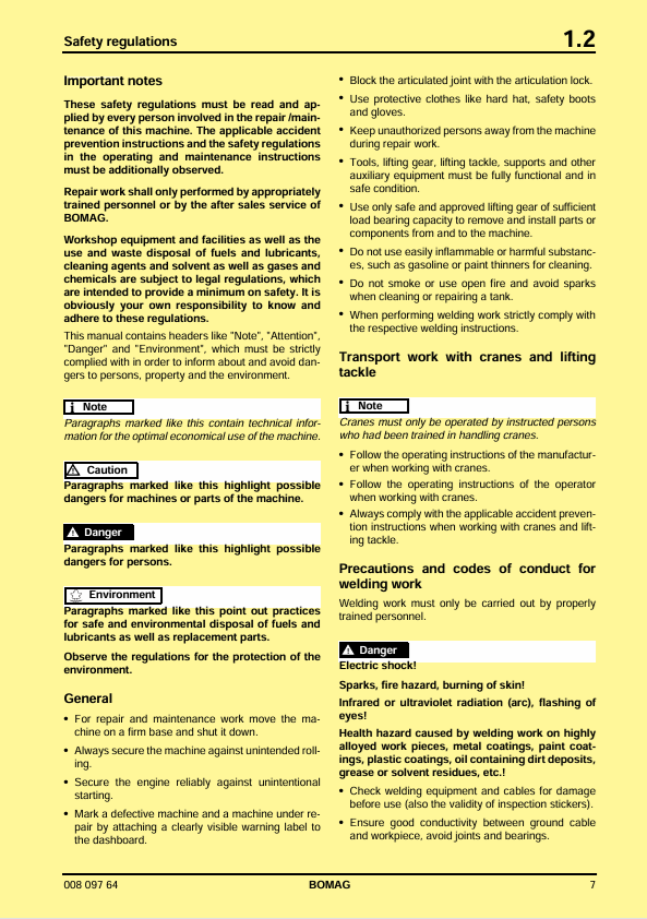 BOMAG Drum Repair BW 226 DH-4 BVC Training Manual 00809764