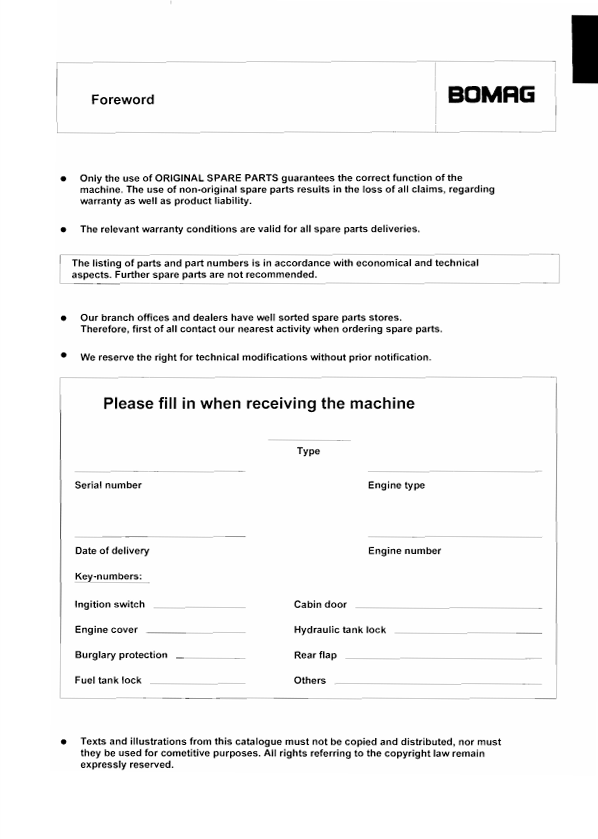 BOMAG MPH122-2 2004 Parts Manual & Catalog PDF