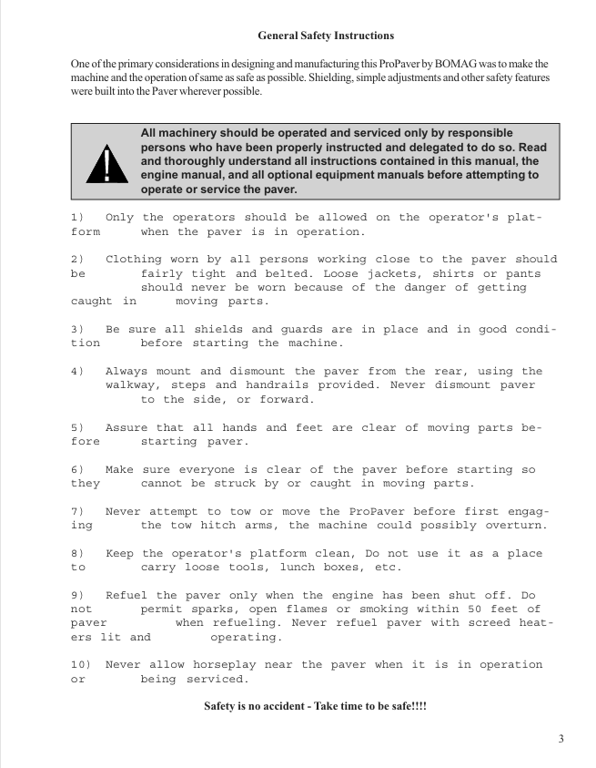 BOMAG PROPAVER 113 213 313 413 Service Operation Parts Manual PDF