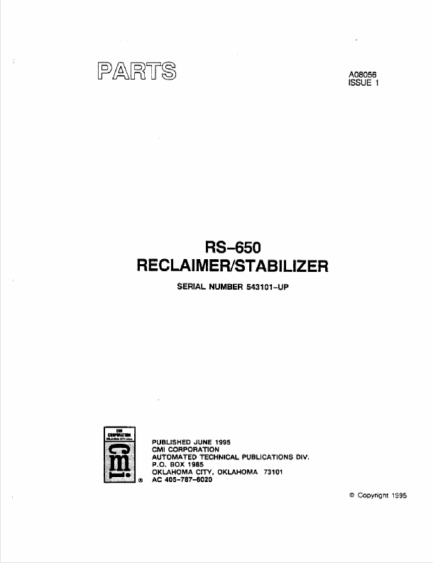 BOMAG RS 650 Parts Catalog Manual PDF Download