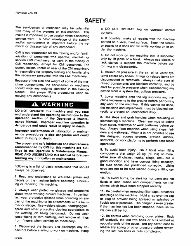 BOMAG RS 650 Road Reclaimer & Soil Stabilizer Service Manual PDF