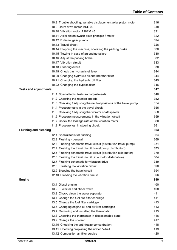 BOMAG Roller BW213D-4 PD-4 Service Manual 2012 PDF