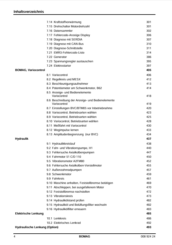 BOMAG Roller BW 226 DH-4 Repair & Service Manual PDF