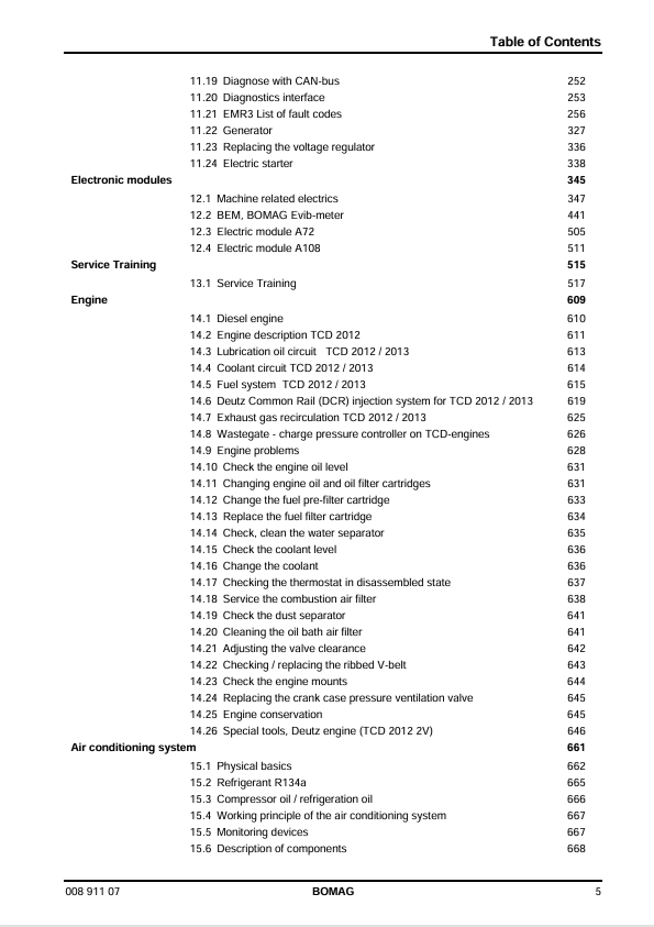 BOMAG Roller BW 226 DH-4 Service Manual 00891107 PDF 2010