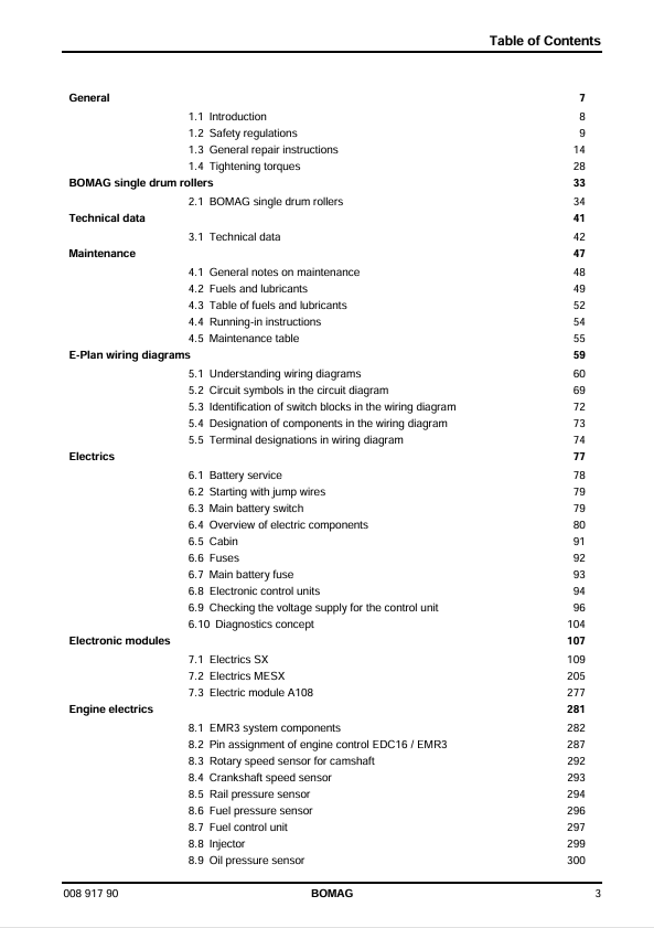 BOMAG Single Drum Roller BW 226DH-4 BVC Service Manual PDF