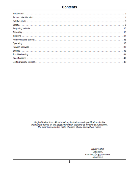Blower and Rear Bagger System Operator Guide John Deere OMTCU33004