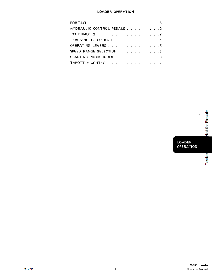 Bobcat 371 Operator Operation & Maintenance Manual PDF