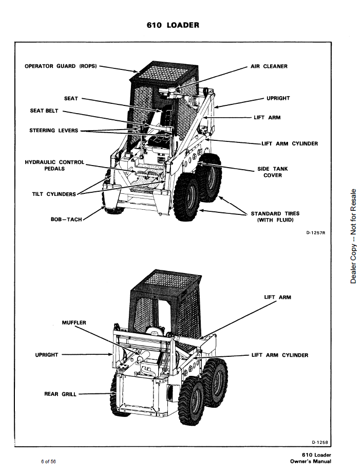 Bobcat 610 Skid Steer Loader Operation Guide (6556099)
