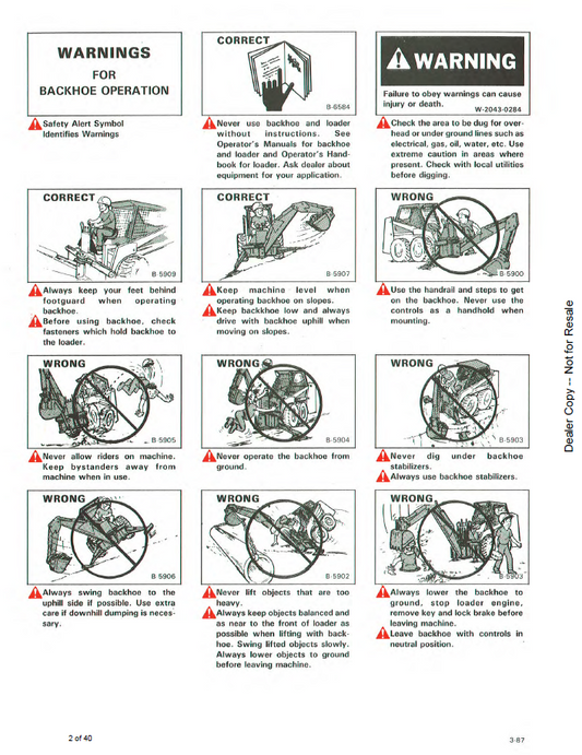 Bobcat 911 Backhoe 6556820 Operation & Service Manual PDF