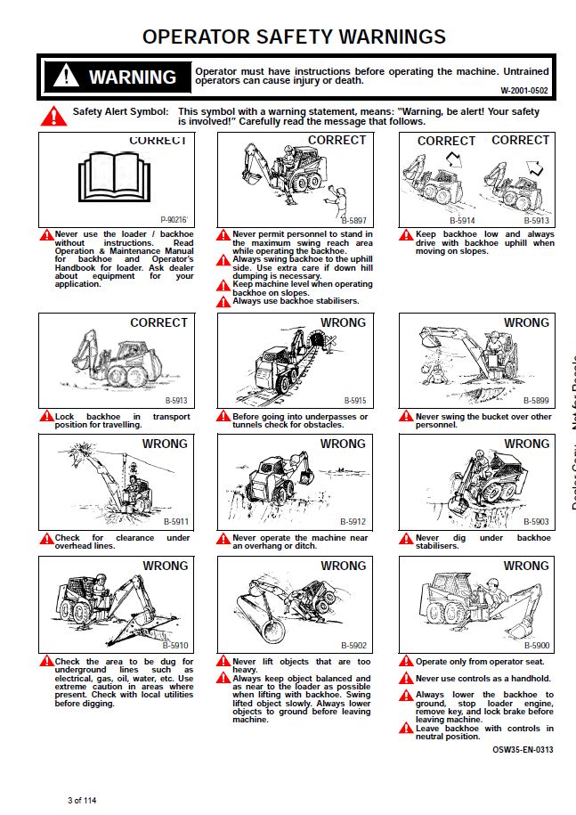 Bobcat R30S R35S Backhoe Service & Maintenance Manual 4900066