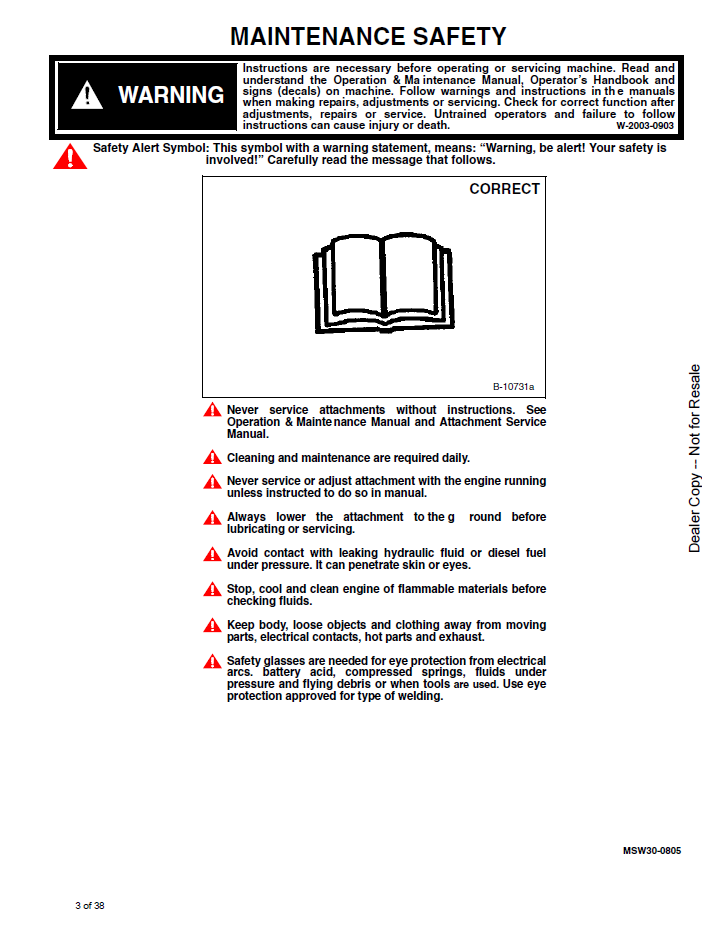 Bobcat Tilt-Tatch Technical Service Manual PDF