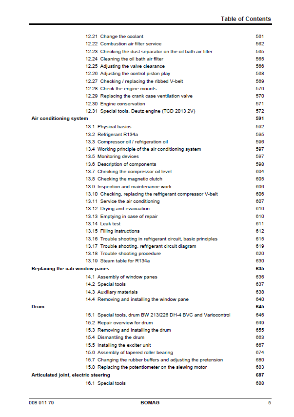 Bomag BW213 DH-4 Roller 09.2008 Workshop and Service Manual PDF