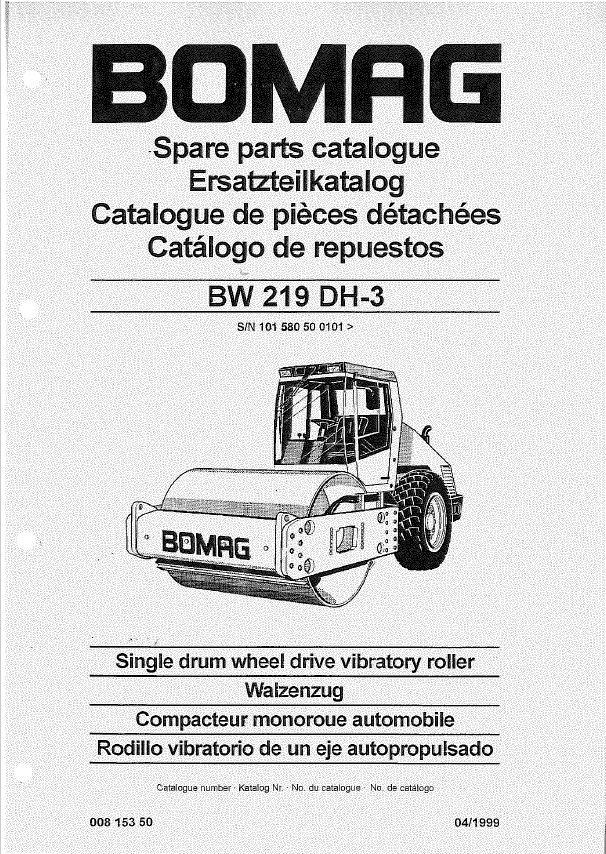 Bomag BW216 DH-3 Roller Service Training Manual 00809829 PDF