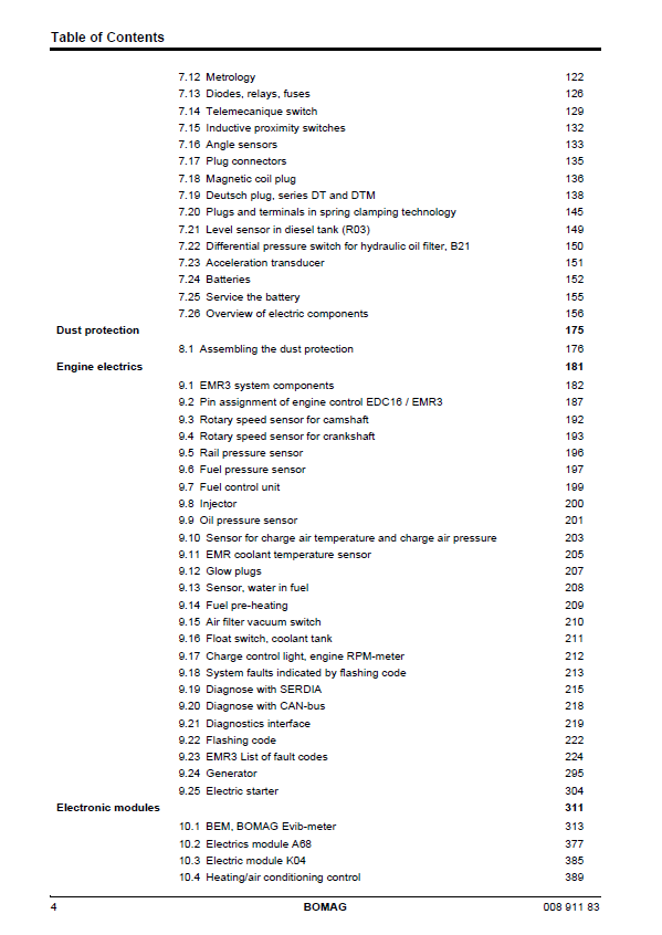Bomag Roller BW 216 D-4 Repair Manual PDF - Part 00891183